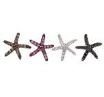 Pendientes estrella de mar con zafiros