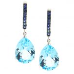 Criollas de zafiro azul y topacio sky blue