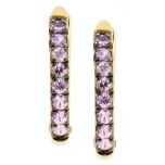 Aros de zafiro rosa