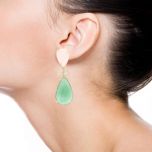 Pendientes con Opalo, cuarzo y diamantes