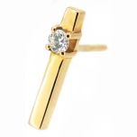 Pendiente barrita con diamante (precio por unidad)