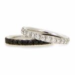 Alianza Eternity diamantes negros (tamaño mediano)