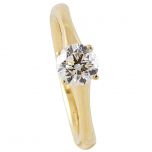 Solitario de diamante 0,41ct con 4 garritas