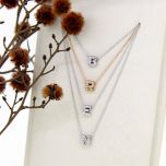 Colgante Inicial "mini" de diamantes cadena graduable