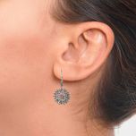 Pendientes de diamantes rosetón espigado