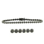 Pulsera riviere de diamantes negros chatón 4,10cts
