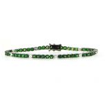 Pulsera riviere de esmeraldas y diamantes