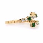 Anillo "serpiente" granate tsavorita y diamantes