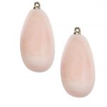 Colgantes coral piel de ángel 25x12mm