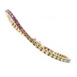 Pulsera riviere de zafiros multicolor "Rainbow"