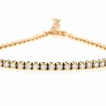 Pulsera media riviere diamantes blancos graduable