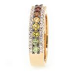 Anillo "rainbow" zafiros y diamantes
