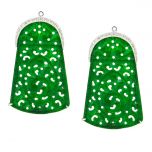 Colgantes de Jade tallado con semi orla de diamantes (forma Campana)