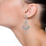 Pendientes de diamantes art-decô