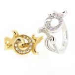 Anillo C&C "Origen" en oro amarillo y diamantes (modelo pequeño)