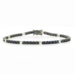Pulsera riviere de zafiros y diamantes