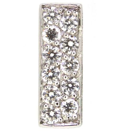Pendientes barrita mini de diamantes