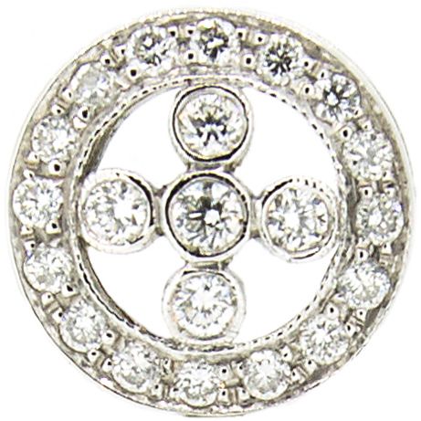 Pendiente de diamantes modelo "aspa"