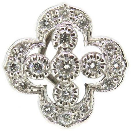 Pendiente de diamantes modelo "Trébol"