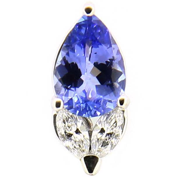 Pendientes de diamantes y tanzanita
