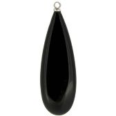 Colgantes Agata negra plana (30X10mm)