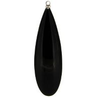 Colgantes Agata negra plana (40x12mm)