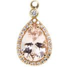 Colgantes con morganitas y diamantes