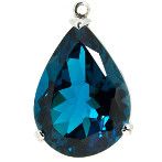 Colgantes Topacio tono London blue (18x13)