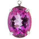 Colgantes topacio rosa oval 