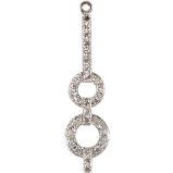 Entrepiezas de diamantes doble aro