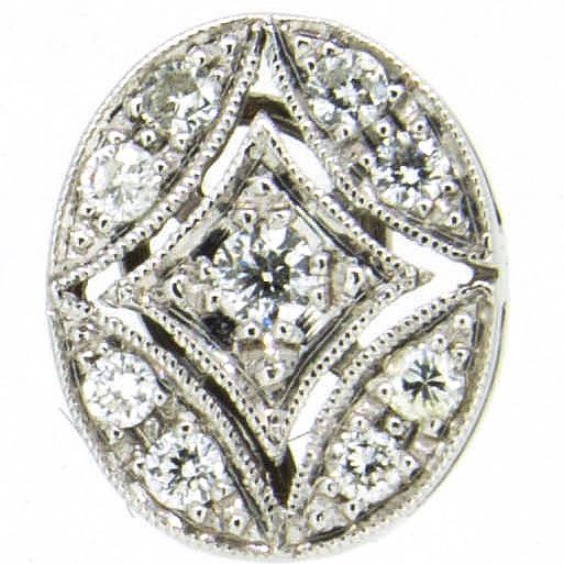 Pendientes de diamantes oval 
