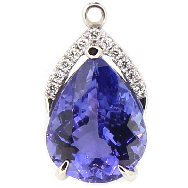 Colgantes con  tanzanita y capilla de diamantes