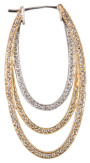 Aros ovales de brillantes, concéntricos y en tres tonos de oro Aros ovales de brillantes, concéntricos y en tres tonos de oro
