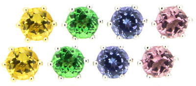 Dormilón de piedra semipreciosa engastada con 6 garritas Dormilón de piedra semipreciosa engastada con 6 garritas