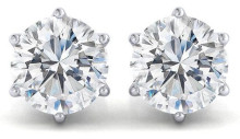 Dormilonas de brillantes engastados con 6 garritas (1,51ct total) Dormilonas de brillantes engastados con 6 garritas (1,51ct total)