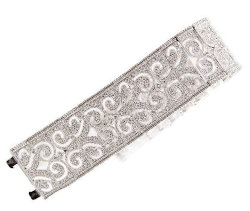 Pulsera articulada de oro blanco y diamantes Pulsera articulada de oro blanco y diamantes