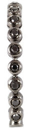 Pulsera riviere de diamantes negros, Marfil Pulsera riviere de diamantes negros, Marfil