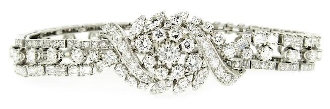 Pulsera de época, platino y diamantes (Marfil Heritage) Pulsera de época, platino y diamantes (Marfil Heritage)