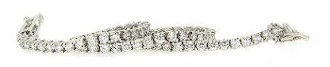 Riviere clásica de oro blanco y diamantes Riviere clásica de oro blanco y diamantes